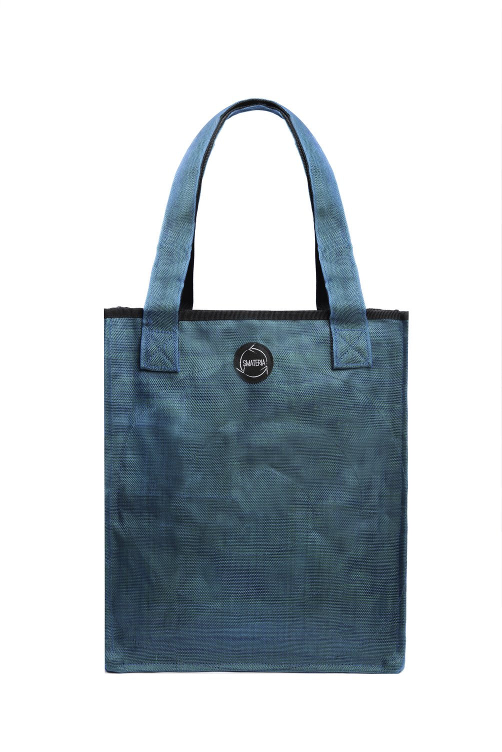 Shopper tote bag in Petrol Blue net