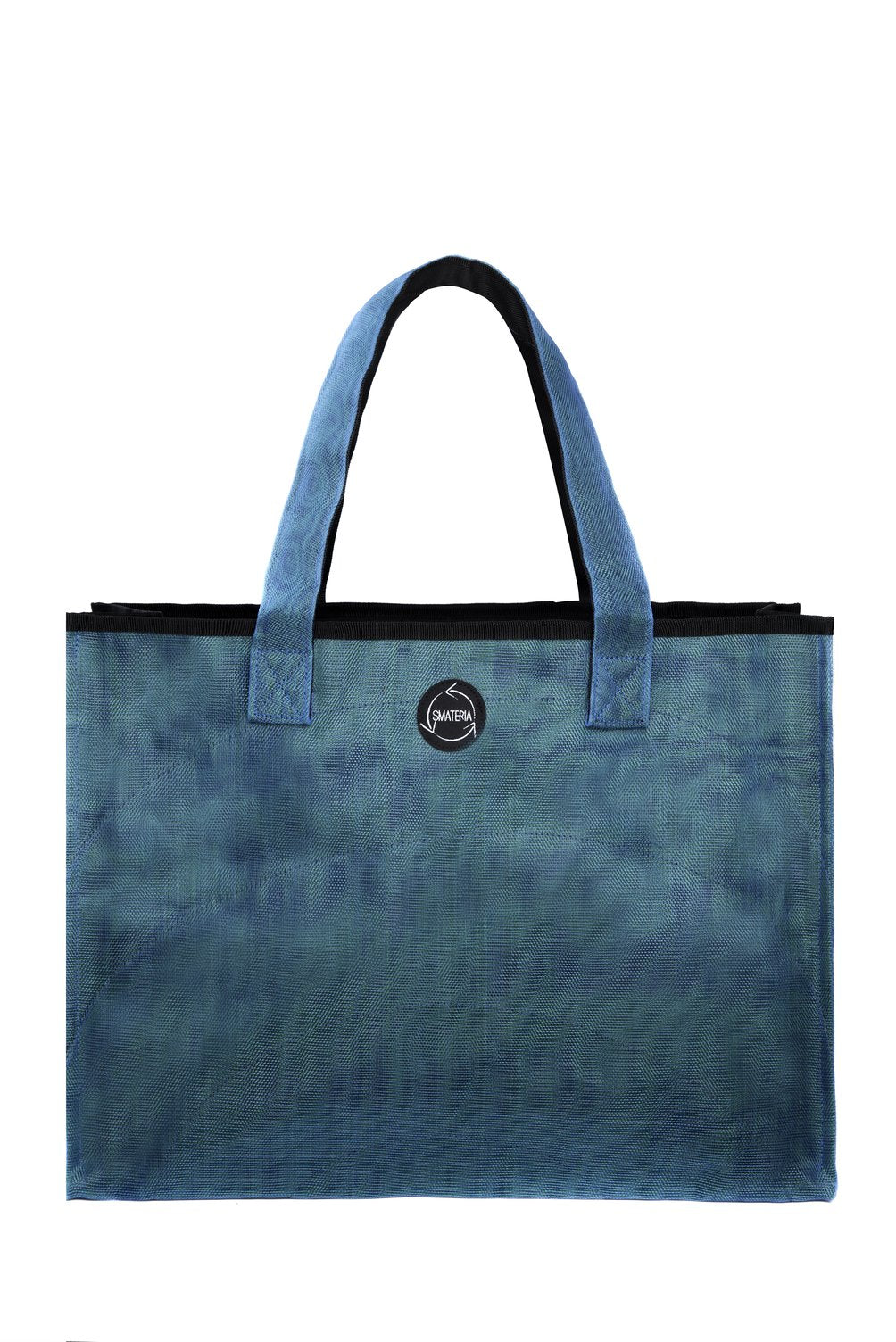 Shopper tote bag in Petrol Blue net
