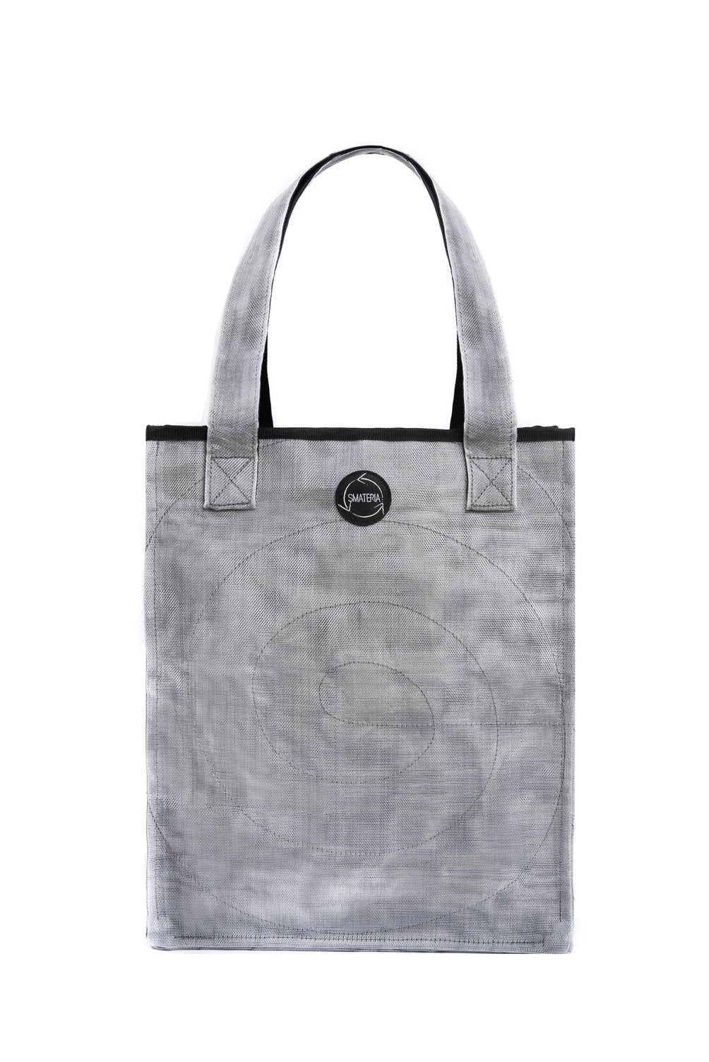 Shopper tote bag in Silver net
