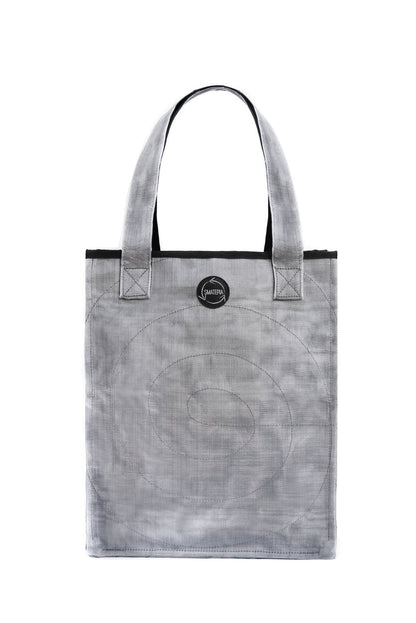 Shopper tote bag in Silver net