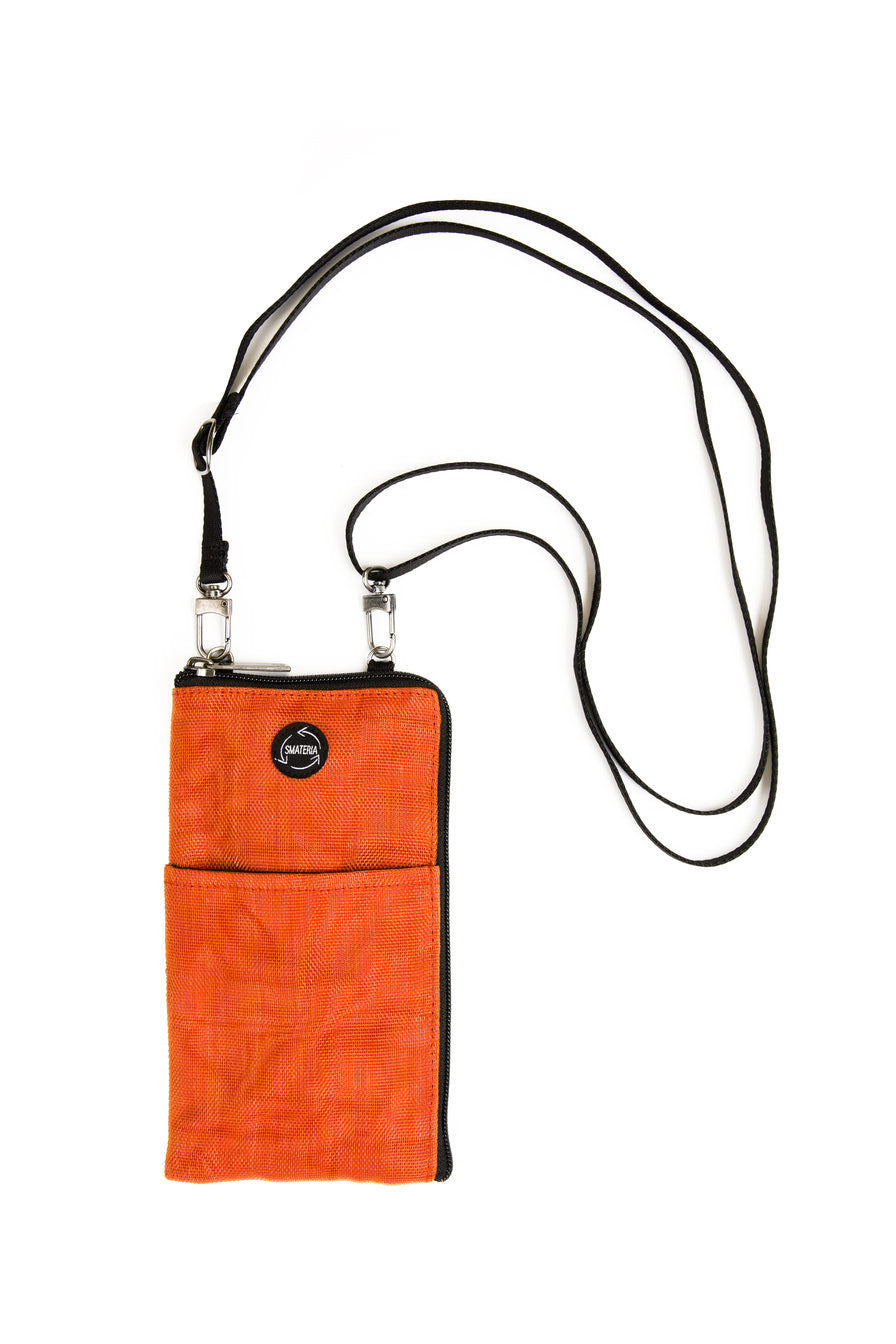 A Smateria Key crossbody bag in Red net