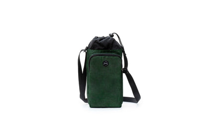 Smateria crossbody water bottle bag in Forest green
