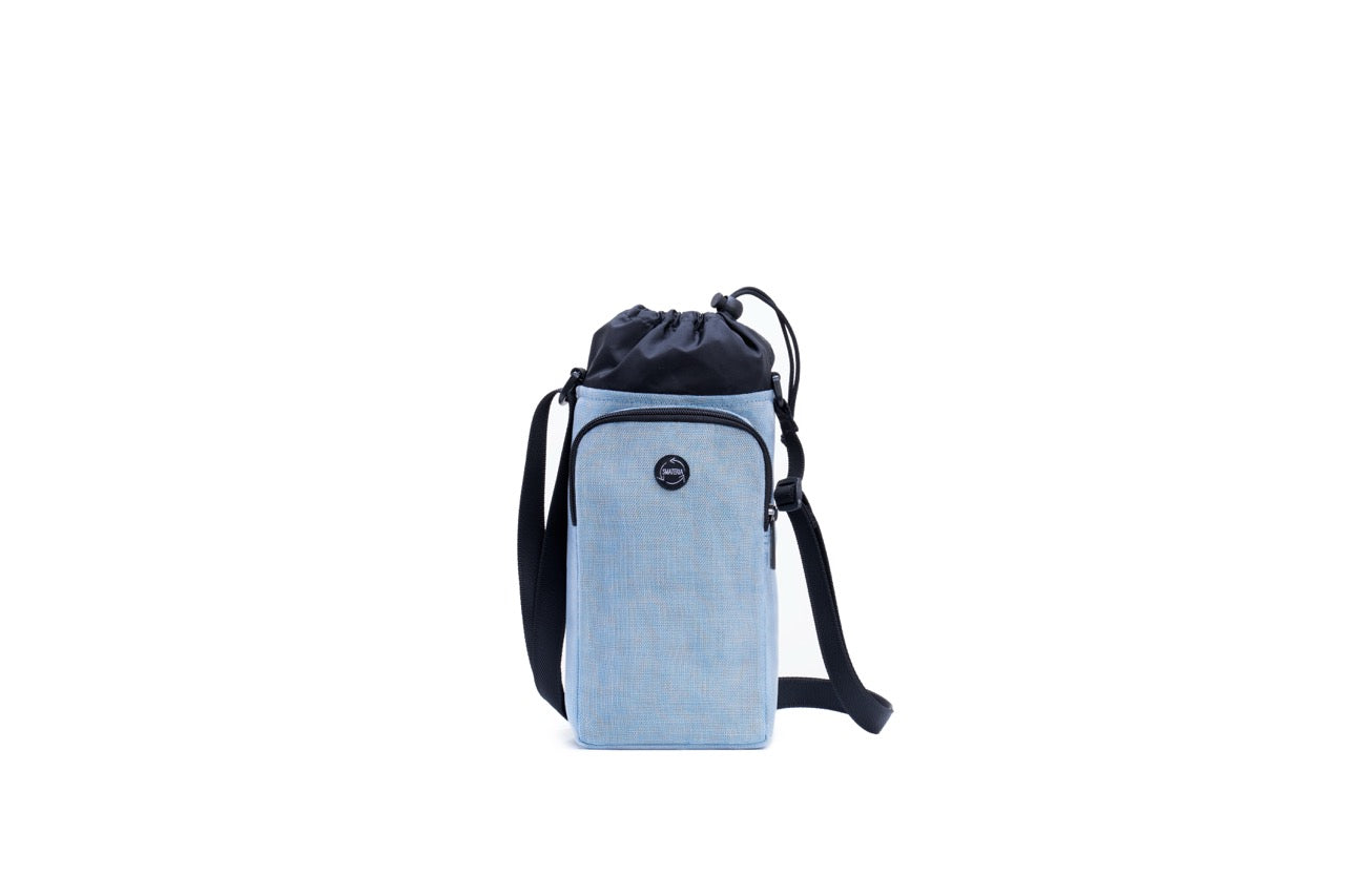 Smateria crossbody water bottle bag in Light Blue