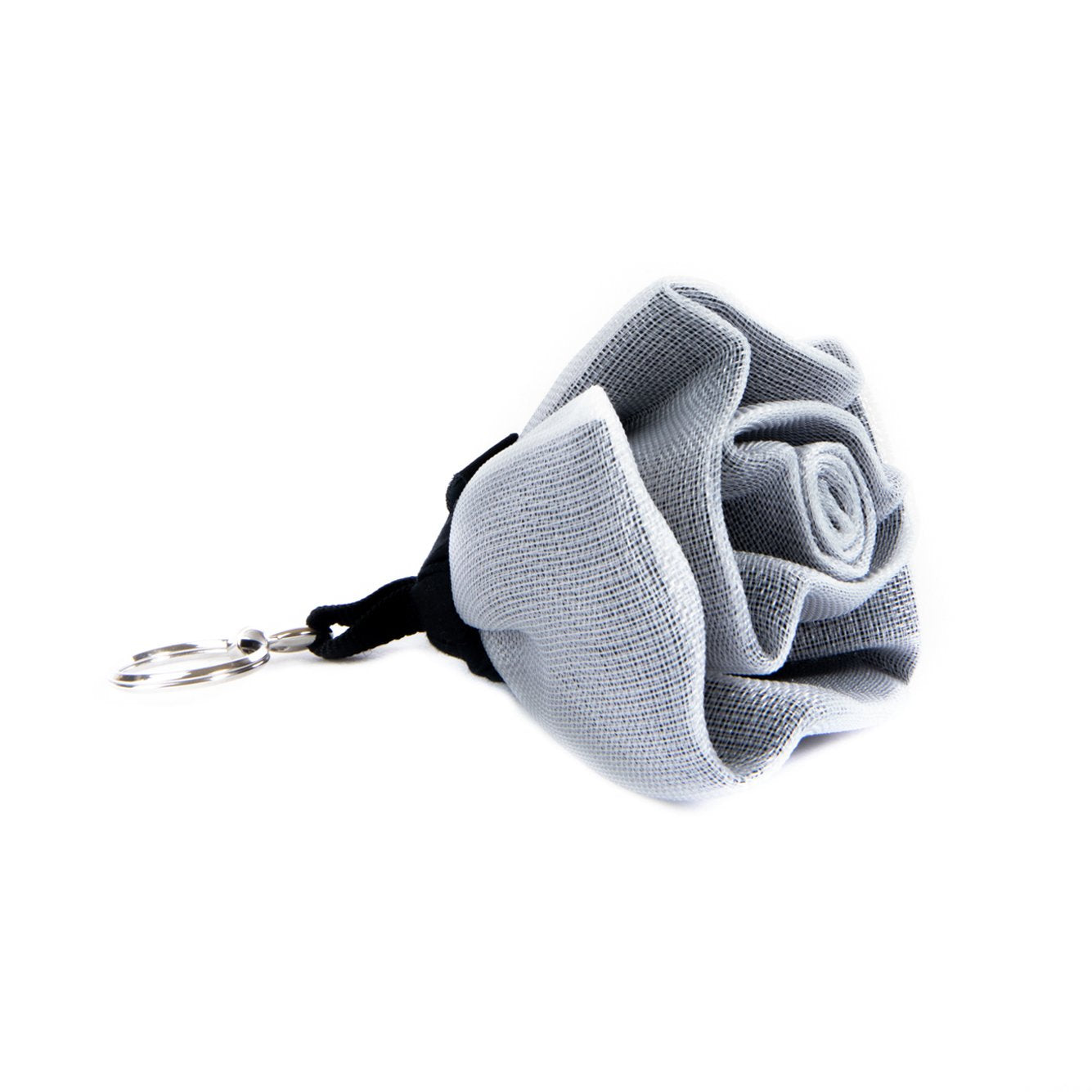 Smateria Rose keyring in silver net