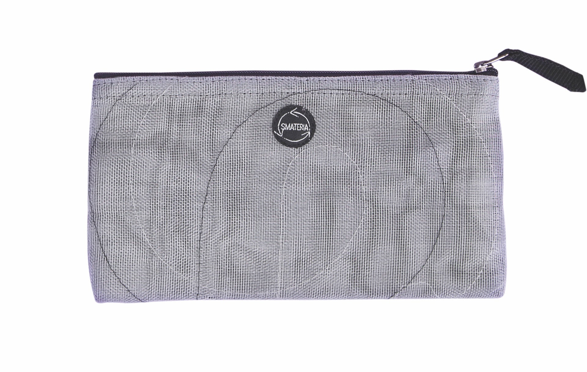 Smateria router zip pouch in silver
