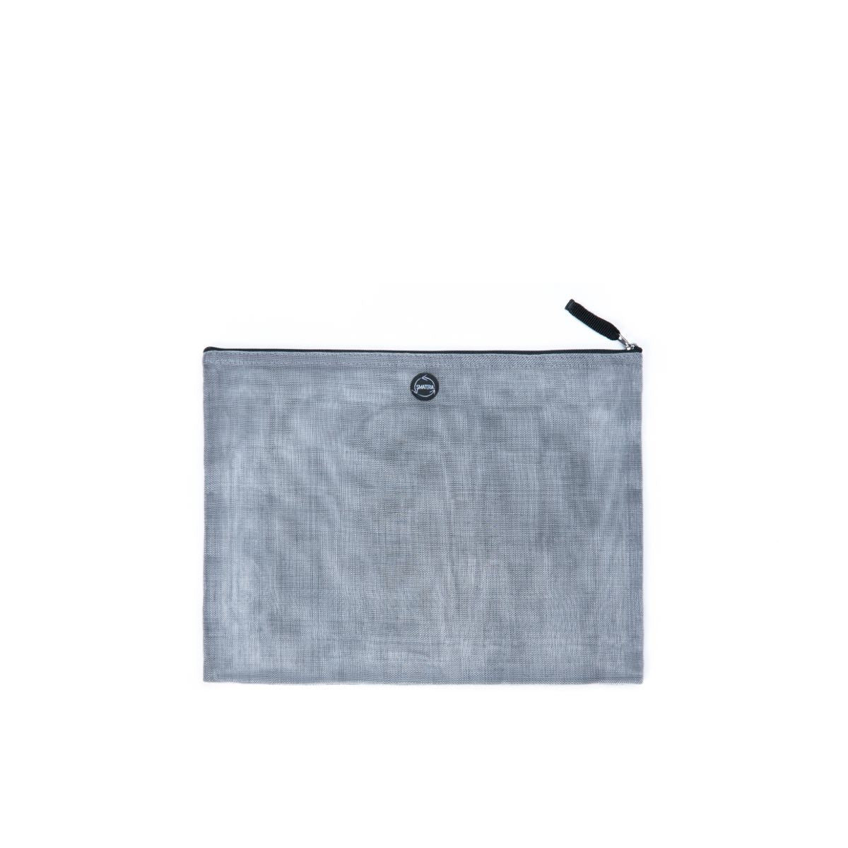 Alpha pouch in transparent grey