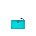 Alpha pouch in transparent petrol blue
