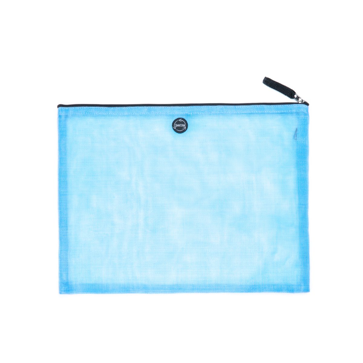 Alpha pouch in transparent blue
